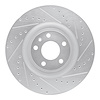 631-73031R Drilled/Slotted Brake Rotor [Silver], 2004-2009 Audi/Volkswagen, Position: Front Right - image 1