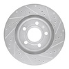 631-73032R Drilled/Slotted Brake Rotor [Silver], 2004-2009 Audi/Volkswagen, Position: Rear Right - image 1