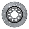 631-73033L Drilled/Slotted Brake Rotor [Silver], 2004-2005 Audi/Volkswagen, Position: Rear Left - image 1