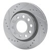 631-73033L Drilled/Slotted Brake Rotor [Silver], 2004-2005 Audi/Volkswagen, Position: Rear Left - image 2