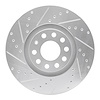 631-73036L Drilled/Slotted Brake Rotor [Silver], 1998-2009 Audi/Volkswagen, Position: Front Left - image 1