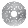 631-73037R Drilled/Slotted Brake Rotor [Silver], 2000-2009 Audi/Volkswagen, Position: Rear Right - image 1