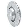 631-73038L Drilled/Slotted Brake Rotor [Silver], 2005-2011 Audi/Volkswagen, Position: Front Left - image 2