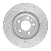 631-73038R Drilled/Slotted Brake Rotor [Silver], 2005-2011 Audi/Volkswagen, Position: Front Right - image 1