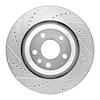 631-73039L Drilled/Slotted Brake Rotor [Silver], 2005-2011 Audi/Volkswagen, Position: Rear Left - image 1