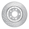 631-73040L Drilled/Slotted Brake Rotor [Silver], 2004-2010 Audi/Volkswagen, Position: Rear Left - image 1