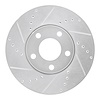 631-73041L Drilled/Slotted Brake Rotor [Silver], 1992-2008 Audi/Volkswagen, Position: Front Left - image 1