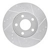 631-73041R Drilled/Slotted Brake Rotor [Silver], 1992-2008 Audi/Volkswagen, Position: Front Right - image 1