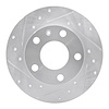 631-73043L Drilled/Slotted Brake Rotor [Silver], 2002-2006 Audi/Volkswagen, Position: Rear Left - image 1