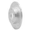 631-73043L Drilled/Slotted Brake Rotor [Silver], 2002-2006 Audi/Volkswagen, Position: Rear Left - image 2