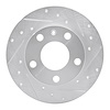 631-73043R Drilled/Slotted Brake Rotor [Silver], 2002-2006 Audi/Volkswagen, Position: Rear Right - image 1