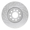 631-73044L Drilled/Slotted Brake Rotor [Silver], 1997-2006 Audi/Volkswagen, Position: Front Left - image 1