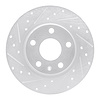631-73053L Drilled/Slotted Brake Rotor [Silver], 2008-2015 Audi/Volkswagen, Position: Rear Left - image 1