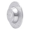 631-73053L Drilled/Slotted Brake Rotor [Silver], 2008-2015 Audi/Volkswagen, Position: Rear Left - image 2