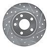 631-73053R Drilled/Slotted Brake Rotor [Silver], 2008-2015 Audi/Volkswagen, Position: Rear Right - image 1