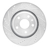 631-73055L Drilled/Slotted Brake Rotor [Silver], 2008-2015 Audi/Volkswagen, Position: Rear Left - image 1