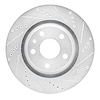 631-73055R Drilled/Slotted Brake Rotor [Silver], 2008-2015 Audi/Volkswagen, Position: Rear Right - image 1