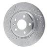 631-73061L Drilled/Slotted Brake Rotor [Silver], Fits Select Audi/Volkswagen, Position: Rear Left - image 2