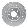 631-73061R Drilled/Slotted Brake Rotor [Silver], Fits Select Audi/Volkswagen, Position: Rear Right - image 1