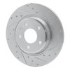 631-73061R Drilled/Slotted Brake Rotor [Silver], Fits Select Audi/Volkswagen, Position: Rear Right - image 2