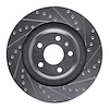631-73066R Drilled/Slotted Brake Rotor [Silver], Fits Select Multiple Makes/Models, Position: Rear Right - image 1