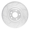 631-73067L Drilled/Slotted Brake Rotor [Silver], 2012-2020 Multiple Makes/Models, Position: Front Left - image 1