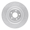 631-73079L Drilled/Slotted Brake Rotor [Silver], Fits Select Audi/Volkswagen, Position: Rear Left