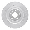 631-73079R Drilled/Slotted Brake Rotor [Silver], Fits Select Audi/Volkswagen, Position: Rear Right - image 1