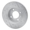 631-74000L Drilled/Slotted Brake Rotor [Silver], 1973-2009 Audi/Volkswagen, Position: Front Left - image 4