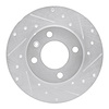 631-74000R Drilled/Slotted Brake Rotor [Silver], 1973-2009 Audi/Volkswagen, Position: Front Right