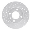 631-74004L Drilled/Slotted Brake Rotor [Silver], 1980-2009 Audi/Volkswagen, Position: Front Left - image 1