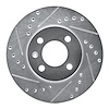 631-74006L Drilled/Slotted Brake Rotor [Silver], 1986-2008 Audi/Volkswagen, Position: Front Left - image 1