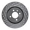 631-74008L Drilled/Slotted Brake Rotor [Silver], 1990-1993 Audi/Volkswagen, Position: Front Left - image 1