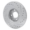 631-74008L Drilled/Slotted Brake Rotor [Silver], 1990-1993 Audi/Volkswagen, Position: Front Left - image 4