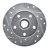 631-74010L Drilled/Slotted Brake Rotor [Silver], 1992-1998 Audi/Volkswagen, Position: Rear Left - image 1