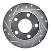 631-74011L Drilled/Slotted Brake Rotor [Silver], 1992-2005 Audi/Volkswagen, Position: Rear Left - image 1