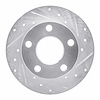 631-74011R Drilled/Slotted Brake Rotor [Silver], 1992-2005 Audi/Volkswagen, Position: Rear Right - image 1