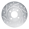 631-74013L Drilled/Slotted Brake Rotor [Silver], 1984-1997 Audi/Volkswagen, Position: Front Left - image 1