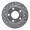 631-74014L Drilled/Slotted Brake Rotor [Silver], 1996-2005 Audi/Volkswagen, Position: Rear Left - image 1