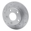 631-74014L Drilled/Slotted Brake Rotor [Silver], 1996-2005 Audi/Volkswagen, Position: Rear Left - image 2