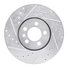 631-74015L Drilled/Slotted Brake Rotor [Silver], 1996-1998 Audi/Volkswagen, Position: Front Left - image 1