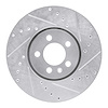 631-74015R Drilled/Slotted Brake Rotor [Silver], 1996-1998 Audi/Volkswagen, Position: Front Right - image 1