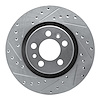 631-74016L Drilled/Slotted Brake Rotor [Silver], 1998-2015 Audi/Volkswagen, Position: Front Left - image 1