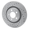 631-74016L Drilled/Slotted Brake Rotor [Silver], 1998-2015 Audi/Volkswagen, Position: Front Left - image 2