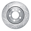 631-74022L Drilled/Slotted Brake Rotor [Silver], 2000-2006 Audi/Volkswagen, Position: Rear Left - image 1