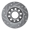 631-74027L Drilled/Slotted Brake Rotor [Silver], 2005-2013 Audi/Volkswagen, Position: Rear Left - image 1