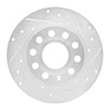 631-74027R Drilled/Slotted Brake Rotor [Silver], 2005-2013 Audi/Volkswagen, Position: Rear Right - image 1