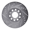 631-74028L Drilled/Slotted Brake Rotor [Silver], Fits Select Audi/Volkswagen, Position: Front Left