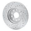 631-74028R Drilled/Slotted Brake Rotor [Silver], Fits Select Audi/Volkswagen, Position: Front Right - image 4