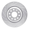 631-74030L Drilled/Slotted Brake Rotor [Silver], Fits Select Audi/Volkswagen, Position: Rear Left